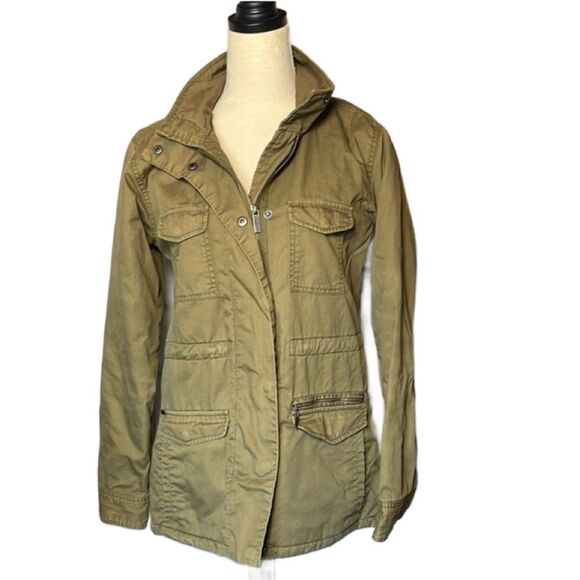 Toad & Co. Horny Toad Olive Green Utility Jacket w/Plaid Interior (Size: Small) - Picture 3 of 16